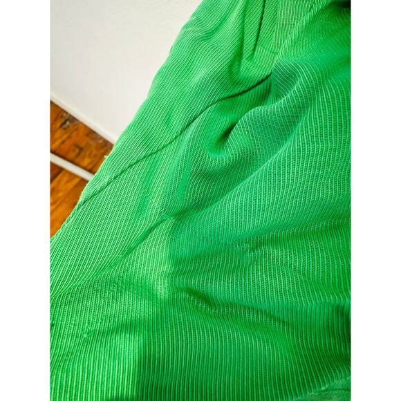 THAKOON Women's Green Collared Short Sleeve Tie Waist Mini Shirt Dress Size 8 - Picture 6 of 13